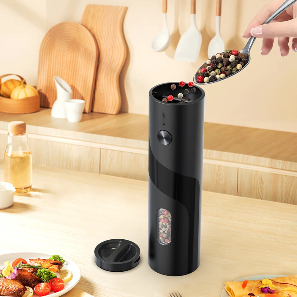 2Pcs Electric Salt And Pepper Grinder Rechargeable